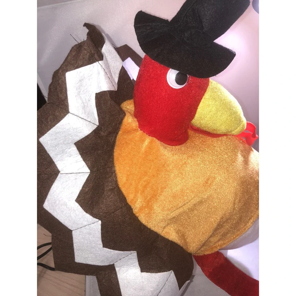 Thanksgiving Plush Turkey Hat Bundle of 2 Festive Novelty Costume Accessory